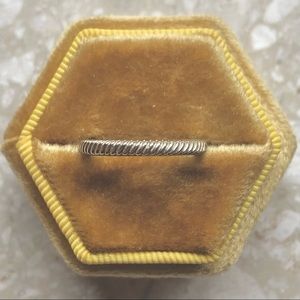 Sterling Silver Brass Tone Stacker Band